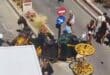 Horse-drawn carriage overturns in busy Fuengirola square after horse bolts, leaving two women injured